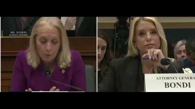 U.S. Attorney General Pam Bondi’s testimony before a House oversight hearing regarding Jeffrey Epstein was chaotic