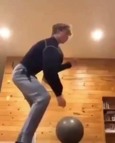 Chad works out and saves a girl from the school bully