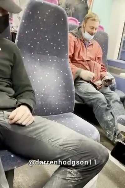 Man realizes his earphones are not plugged in, dies inside with a smile on his face