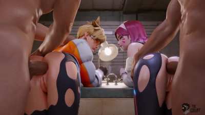 Tracer and D.Va Caught by the Police [Overwatch] (The Count)
