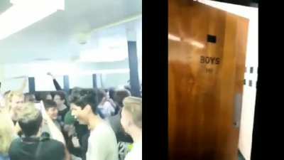 the boys bathroom