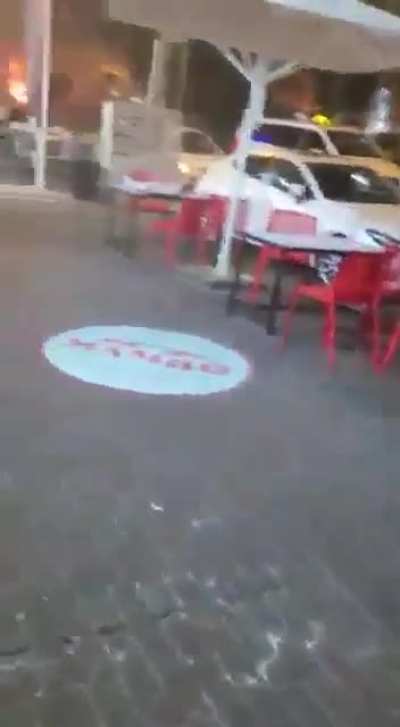 Breaking video. — Direct impact in Tel Aviv coming from Palestinian rockets!