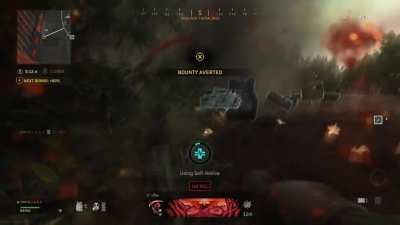 Poorly thrown C4 ends up saving me when the guy tries to execute me up close (solo) I couldn’t have laughed harder