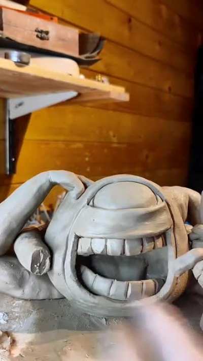 [OC] someone challenged me to make a flesh coloured beholder with hands instead of eyes.... Im so sorry i made this, it's clearly cursed