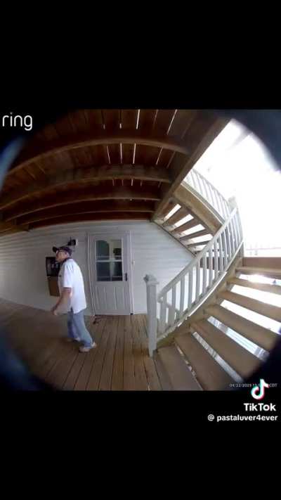 Her elderly neighboir is stalking her, but some people are dismissing it because of his age. Part 1.