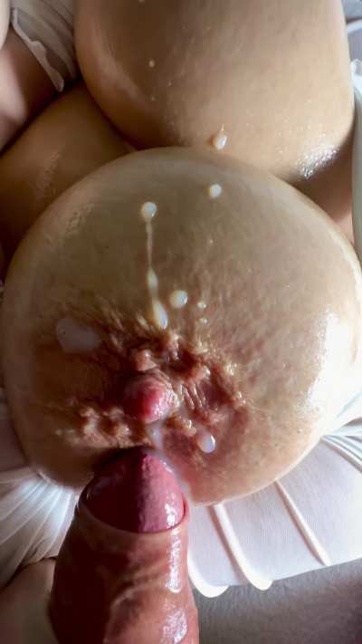 My hard nipples cause him explode