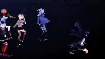 Shimakaze, Isokaze, Amatsukaze, Suzutsuki, Hamakaze & Teruzuki - Ikkitousen [MMD R15]