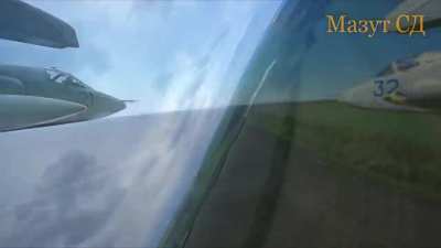Combat operation of the Su-25 Air Force of the Armed Forces of Ukraine.