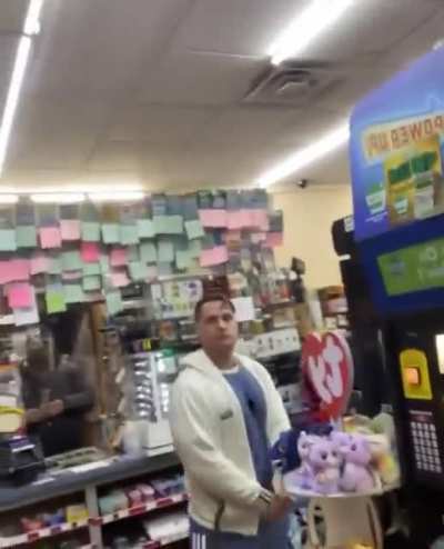 Racist grown man hits kid