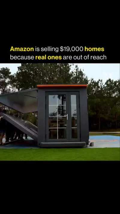 Similar solutions used to cost a lot more. You can buy a house on Amazon, have it delivered like a regular package, and simply unwrap it and unfold it like a children’s pop-up book. Prices are $15K–$25K.