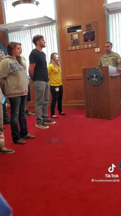 Grandma ruins grandson’s military swear in
