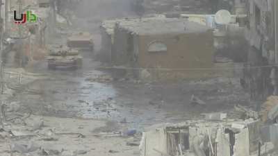 Assad's army BMP firing at the camera, Daraya - 2013






