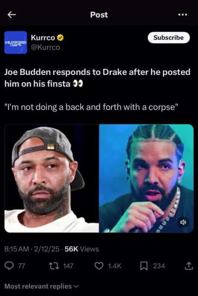 Budden crashes out over Plotttwisttt post. Ironic to say when your podcast talks about Drake day in day out