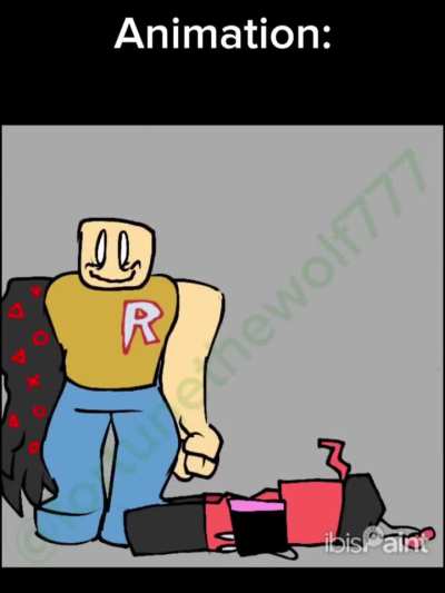 Veeronica crashes into Aberrant John Doe (animation by fortunethewolf777 on YT)