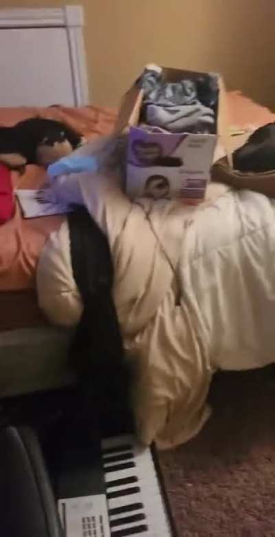 The baby threw the knife back
