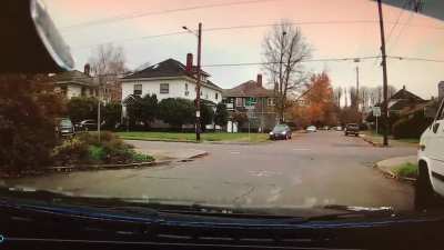 Who’s at fault? One way road left turn.