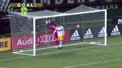 Asprilla with the 55th minute overhead kick