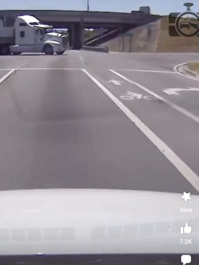 This guy thought he was driving a train apparently. All horn, no brakes.
