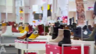 Austrian police randomly check the vaccination status of shoppers after lockdown of unvaccinated