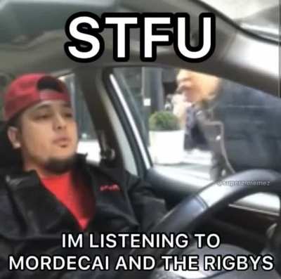 STFU I'm listening to Mordecai and the Rigbys