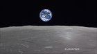 The Japanese spacecraft Kaguya captured this stunning 'Earth-rise' as it orbited the moon on April 5, 2008