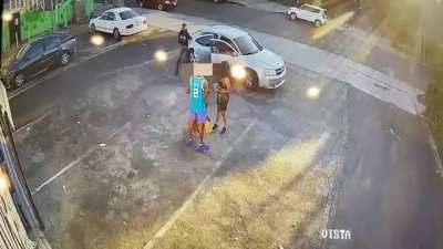 Los Angeles man successfully draws from the drop on two armed robbers