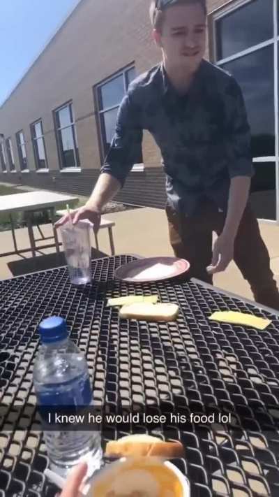 His food flew away