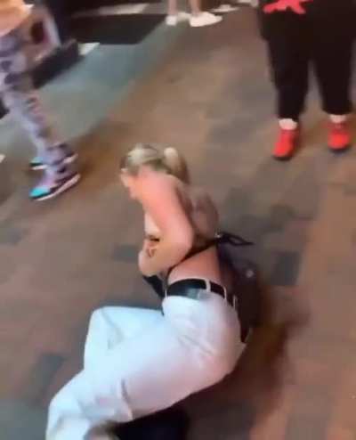 Female falsely accused guy of hitting her sister and grabs him. His response: