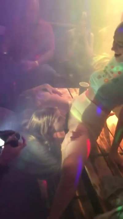 At the club