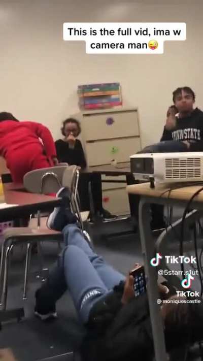 Teacher at high school yells at black students over the use of the n-word in class.