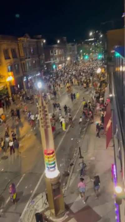 The View Of Halsted and Roscoe Last Night.