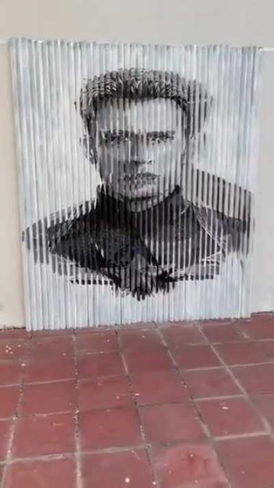 This guy painted four different Marvel characters on the same frame