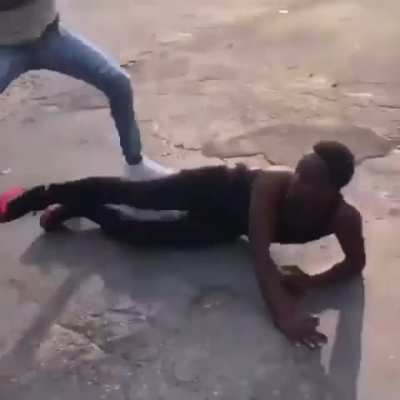 He knocked himself down then Opp finished the job