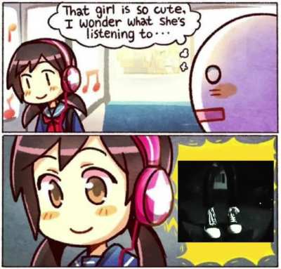 wtf, cute anime girl listening to Tryna Get Down???