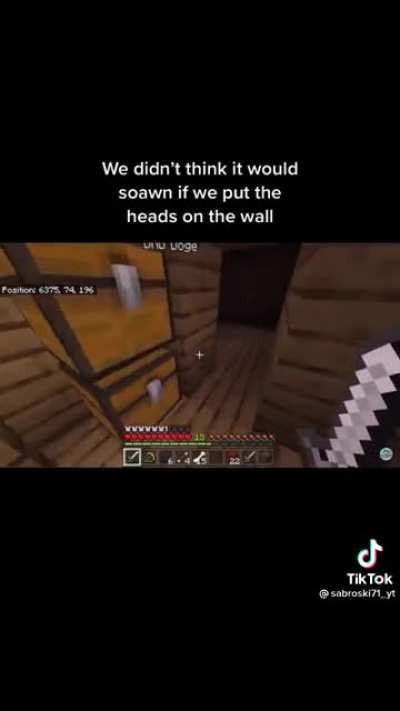accidentally spawning the wither