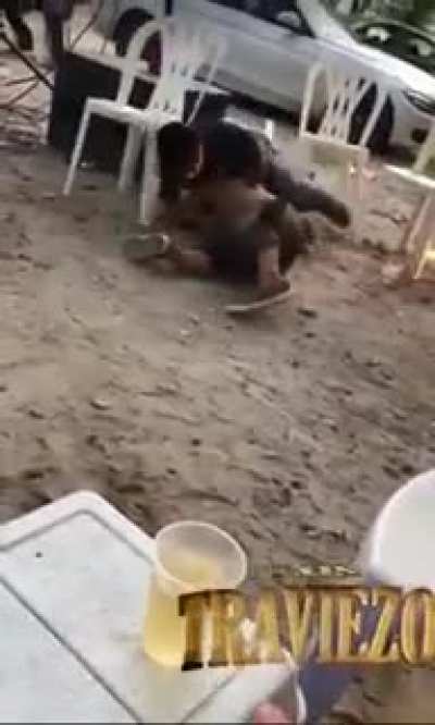 Brutal boxing match.
