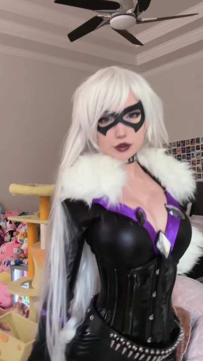 Emiru Black Cat Cosplay TikTok