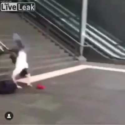 You couldn't just walk down the stairs, isn't it?