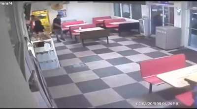 Smug robber gets destroyed