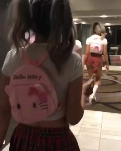 Schoolgirl strut