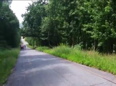 A very very long whip. The author claims it's a 72m long whip. Listen to that noise, it's incredible