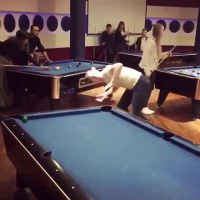 HMB while I play pool with my head.
