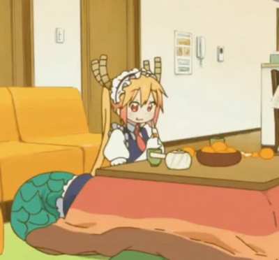 Tohru seems soooo chill eating that tangerine :)