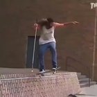 A blind guy learning to skateboard!