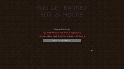 Minecraft but if you DIE you get BANNED for 24h | Try it, ip: corejourney.org