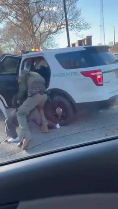 ICE/CBP tased a non resisting woman in zip ties, the agent then throws her nonresponsive body into his truck like a rag doll. (Oak Park neighborhood of Detroit, MI 11/17/25)