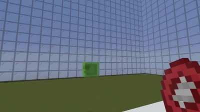 I made a throwable and catchable ball in Minecraft. Fully functional tennis!
