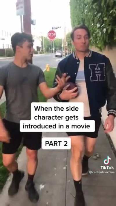 When the side character gets introduced in a movie