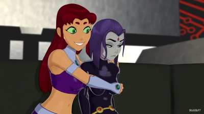 Starfire really needs Raven (Skud<wbr>dbutt<wbr>/Mika<wbr>elya) [Teen Titans]