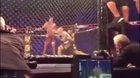 MMA fighter gets his skull caved in from a flying knee. The sound of it will stay with you for life